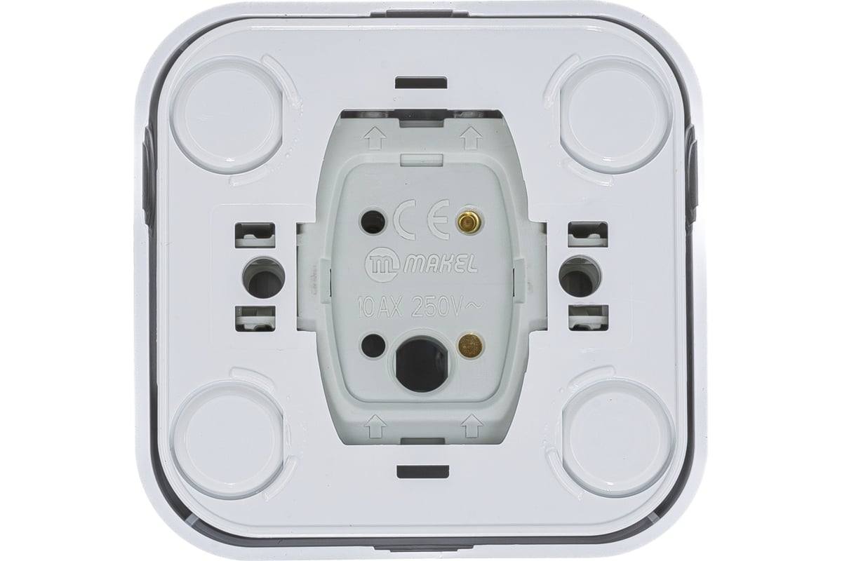 Выключатель накладной одноклавишный, белый Makel Siva Ustu 45101 ...