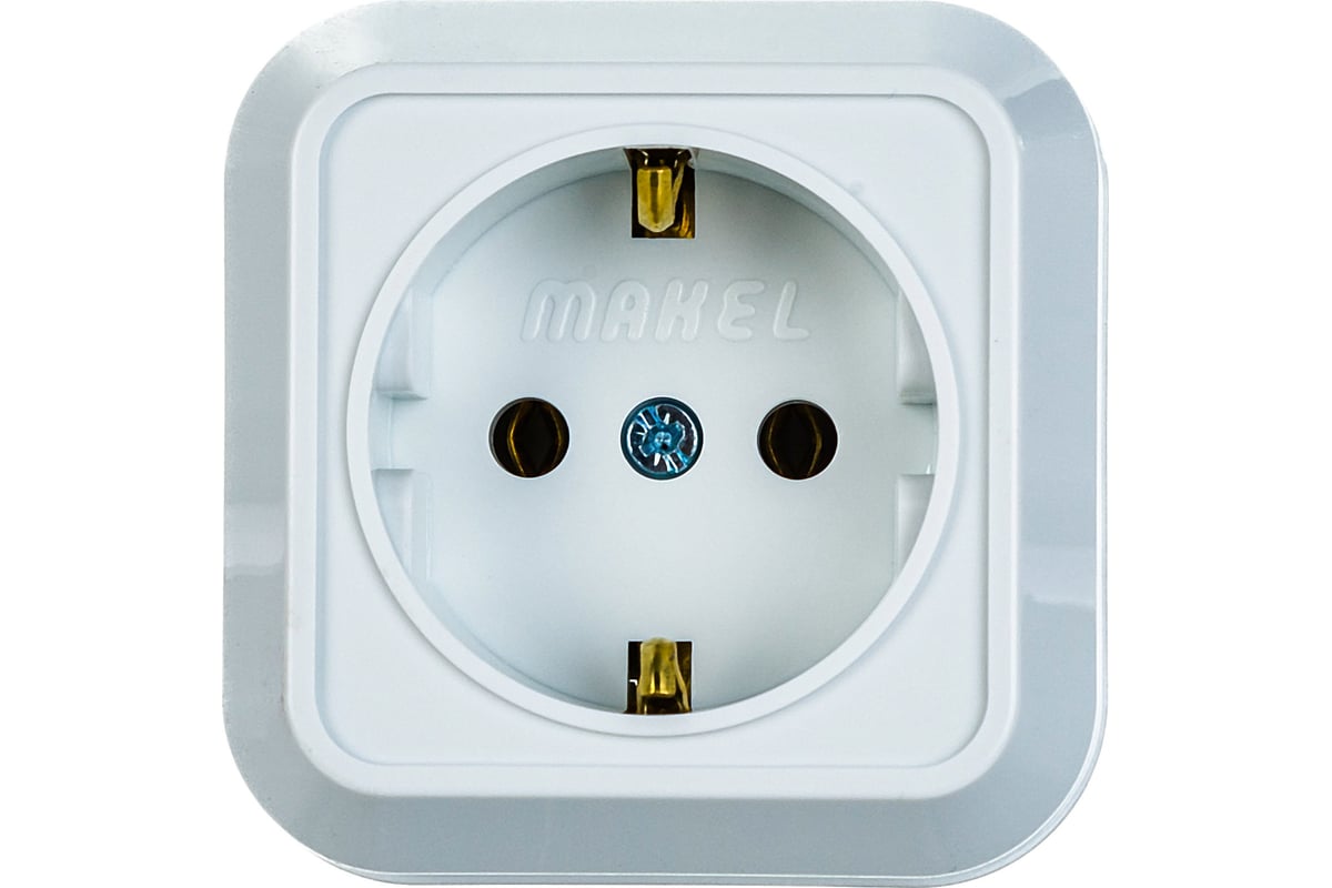 Розетка с заземлением, белая Makel 45108 в Санкт-Петербурге купить по ...