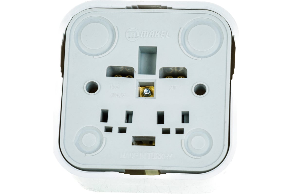 Розетка с заземлением, белая Makel 45108 - выгодная цена, отзывы ...
