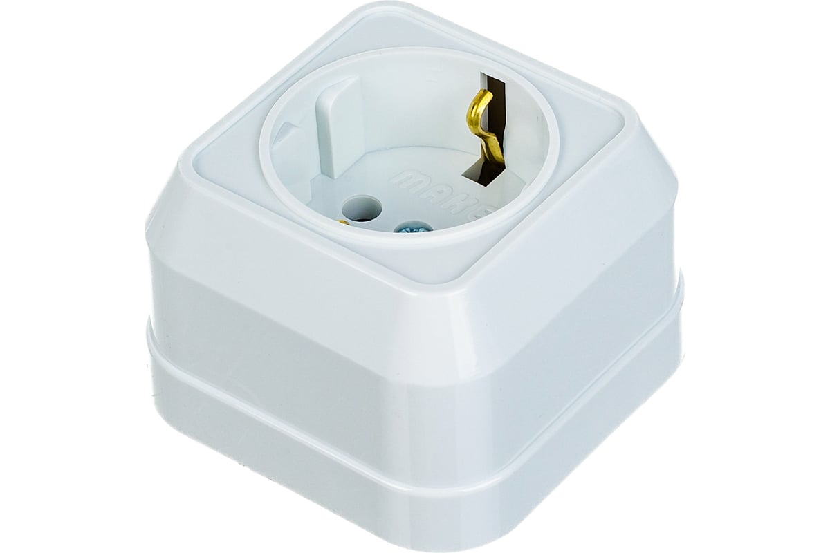 Розетка с заземлением, белая Makel 45108 - выгодная цена, отзывы ...