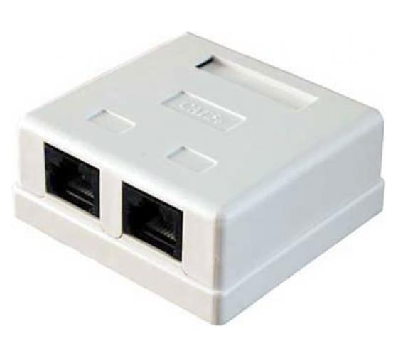 Компьютерная розетка, белая Rexant RJ45 5Е 03-0151