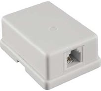 Телефонная розетка, белая Rexant RJ11 03-0001