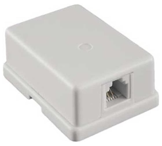 Телефонная розетка, белая Rexant RJ11 03-0001