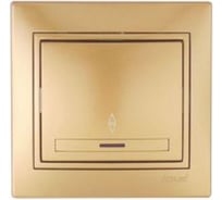 Одноклавишный выключатель, СП, золото Lezard Мира Lezard 701-1313-103