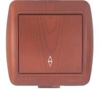 Выключатель проходной одноклавишный ОП вишня Lezard Ната 710-0600-105