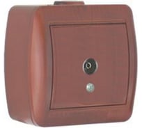 Телевизионная оконечная розетка, ОП, вишня Lezard Ната 710-0600-130