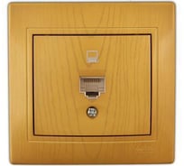 Одноместная компьютерная розетка RJ-45, ОП, ольха Lezard Ната 710-0700-139