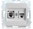 Розетка Metronex Electric Roma LAN + Phone двойная без рамки FRZMT010203BEL 1
