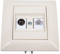 Розетка Vesta-Electric Roma КРЕМОВЫЙ для сетевого кабеля LAN + TV FRZ00010133MLK