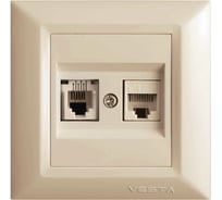 Розетка Metronex Electric Roma Кремовый для LAN + Phone FRZ00010113MLK