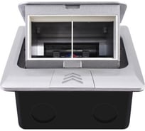 Выдвижной горизонтальный модуль LIVOLO в пол для розеток цвет серый VL-SHS016-S