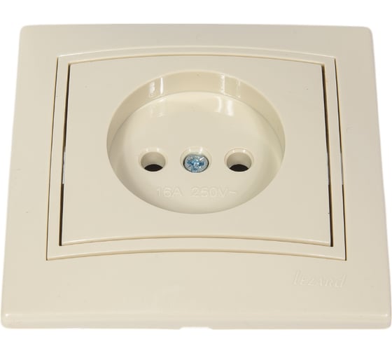 Розетка Lezard MIRA б/з бакалит крем со вставкой 701-0303-121B 1