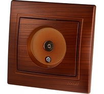 ТВ розетка Lezard MIRA оконечная махагон 701-0505-130