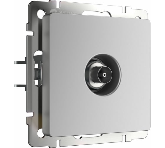 Проходная ТВ-розетка WERKEL (серебряный) a033755 1