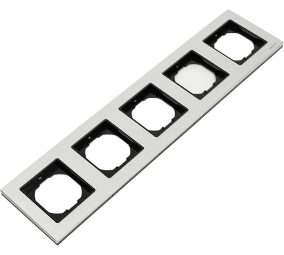 5-местная рамка Vesta Electric Exclusive Silver Metallic FRM050501STA