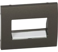 Лицевая панель Legrand Galea Life с держателем этикеток для информационной розетки RJ45 1 или 2 выхода Dark Bronze 771275