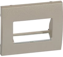 Лицевая панель Legrand Galea Life с держателем этикеток для информационной розетки RJ45 1 или 2 выхода Titanium 771475