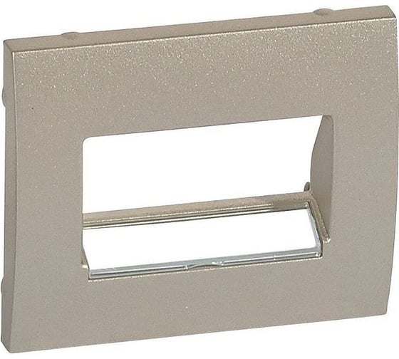 Лицевая панель Legrand Galea Life с держателем этикеток для информационной розетки RJ45 1 или 2 выхода Titanium 771475