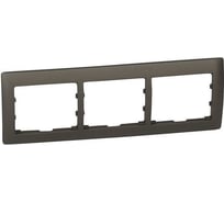 Рамка Legrand Galea Life 3 поста горизонтальный монтаж Dark Bronze 771203