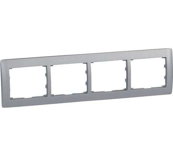 Рамка Legrand Galea Life 4 поста горизонтальный монтаж Aluminium 771304