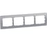 Рамка Legrand Galea Life 4 поста горизонтальный монтаж Aluminium 771304 1