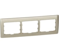 Рамка Legrand Galea Life 3 поста горизонтальный монтаж Titanium 771403