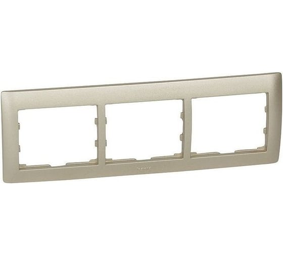 Рамка Legrand Galea Life 3 поста горизонтальный монтаж Titanium 771403 1