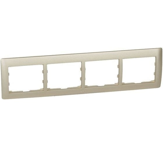 Рамка Legrand Galea Life 4 поста горизонтальный монтаж Titanium 771404