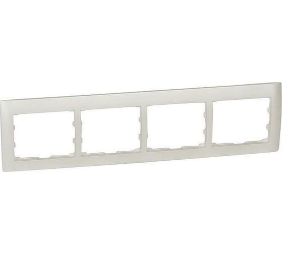 Рамка Legrand Galea Life 4 поста горизонтальный монтаж Pearl 771504 1