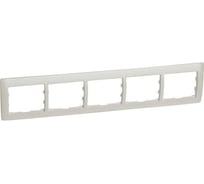 Рамка Legrand Galea Life 5 постов горизонтальный монтаж Pearl 771505