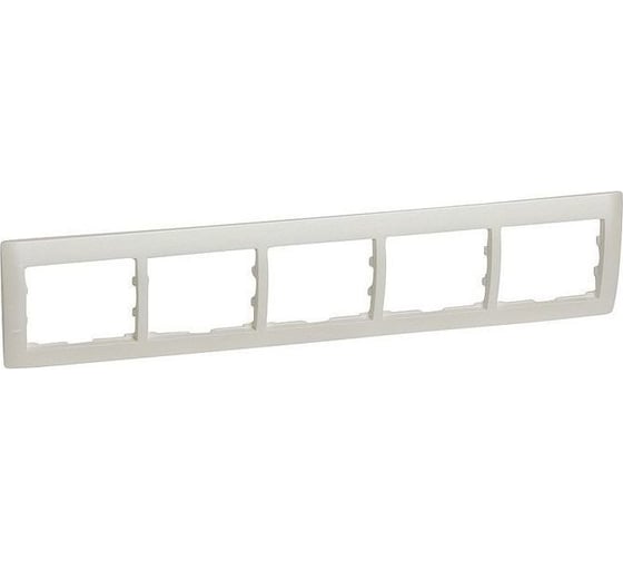 Рамка Legrand Galea Life 5 постов горизонтальный монтаж Pearl 771505