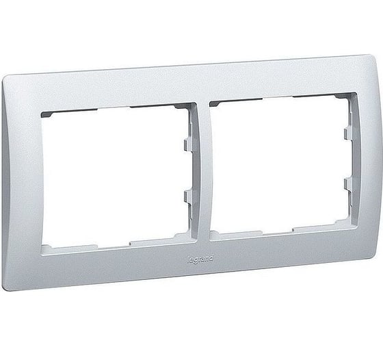 Рамка Legrand Galea Life 2 поста горизонтальный монтаж Aluminium 771302 1