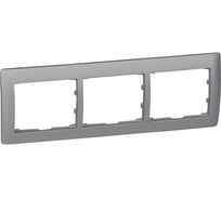 Рамка Legrand Galea Life 3 поста горизонтальный монтаж Aluminium 771303