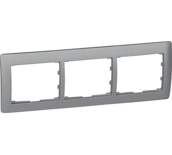Рамка Legrand Galea Life 3 поста горизонтальный монтаж Aluminium 771303