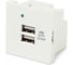 Модуль розетки USB для зарядки Hyperline M45-USBCH2-WH 2 порта, 2М, 4.2А, 5В, 45x45мм, белый 250097 1