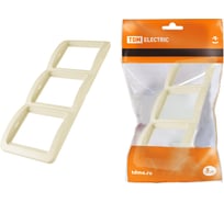 Тройная вертикальная рамка, слоновая кость TDM ELECTRIC Валдай SQ1804-0120