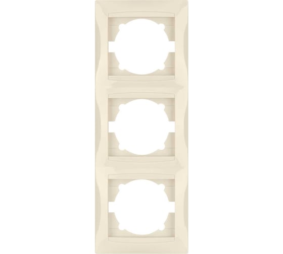 Трехпостовая вертикальная рамка, слоновая кость TDM ELECTRIC Лама SQ1815-0134 1