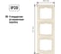 Трехпостовая вертикальная рамка, слоновая кость TDM ELECTRIC Таймыр SQ1814-0127 3