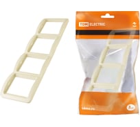 Четверная вертикальная рамка, слоновая кость TDM ELECTRIC Валдай SQ1804-0122