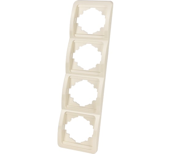 Рамка 4-ая вертикальная слоновая кость серия "Валдай" TDM ELECTRIC SQ1804-0122 1