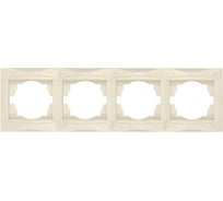 Четырехпостовая горизонтальная рамка, слоновая кость TDM ELECTRIC Лама SQ1815-0132