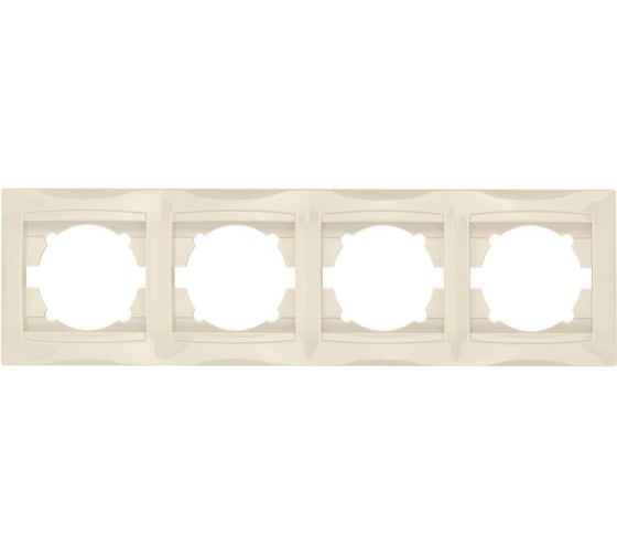 Четырехпостовая горизонтальная рамка, слоновая кость TDM ELECTRIC Лама SQ1815-0132 1