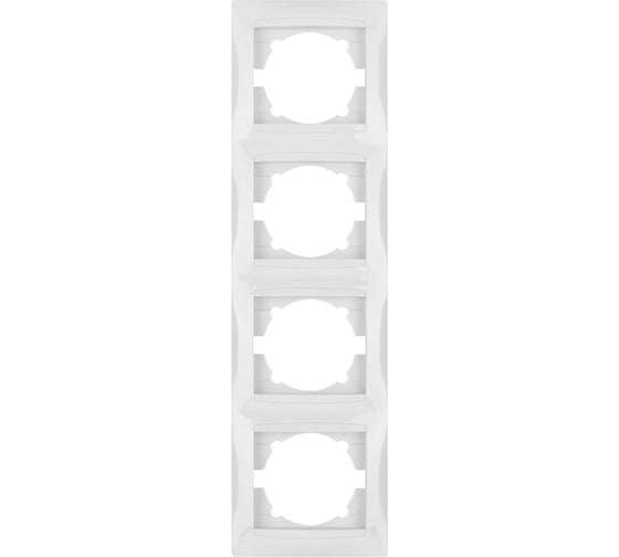 Четырехпостовая вертикальная белая рамка TDM ELECTRIC Лама SQ1815-0035 1