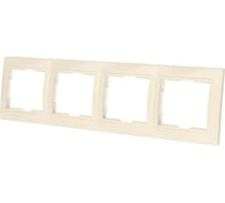 Четырехпостовая горизонтальная рамка, слоновая кость TDM ELECTRIC Таймыр SQ1814-0130