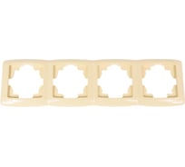 Рамка 4-х постовая вертикальная слоновая кость "Онега" TDM ELECTRIC SQ1805-0058