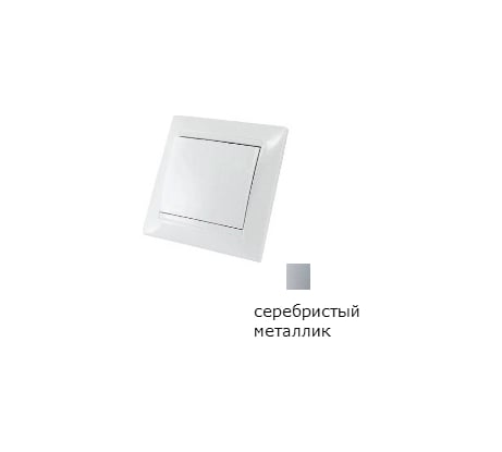 Одноклавишный выключатель TDM ELECTRIC 10А серебристый металлик Лама SQ1815-0201