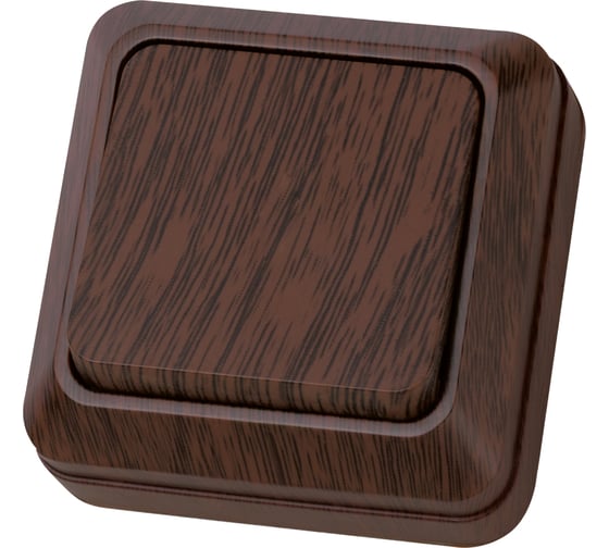 Одноклавишный выключатель TDM ELECTRIC открытой установки 10А бук Ладога SQ1801-0027 1