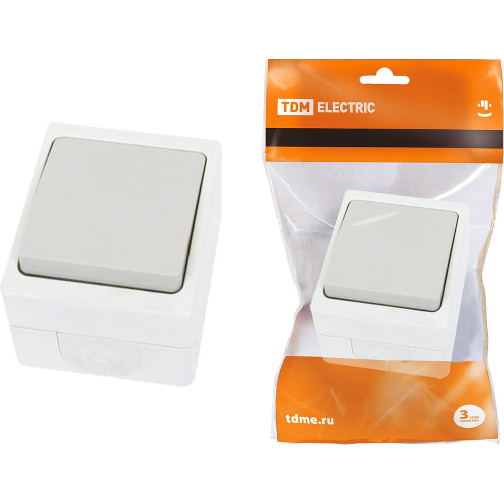 Выключатель TDM 1-кл. открытой установки IP54 10А "Вуокса" SQ1803-0001 ...