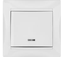 Одноклавишный выключатель TDM ELECTRIC с подсветкой, белый Лама SQ1815-0004