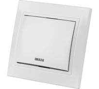 Одноклавишный выключатель TDM ELECTRIC с подсветкой, белый Таймыр SQ1814-0004